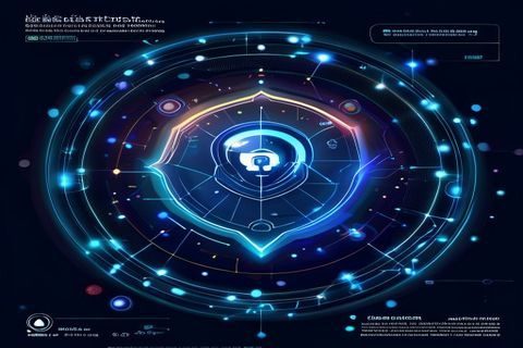 网络安全防护示意图，盾牌图标保护用户免受仿冒麻豆传媒网址钓鱼攻击，专业安全感视觉